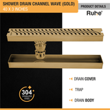 Wave Shower Drain Channel (40 x 3 Inches) YELLOW GOLD product details