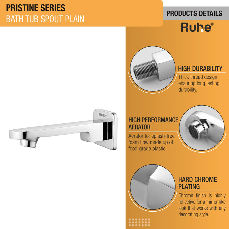 Pristine Plain Bathtub Tap (Only Spout)