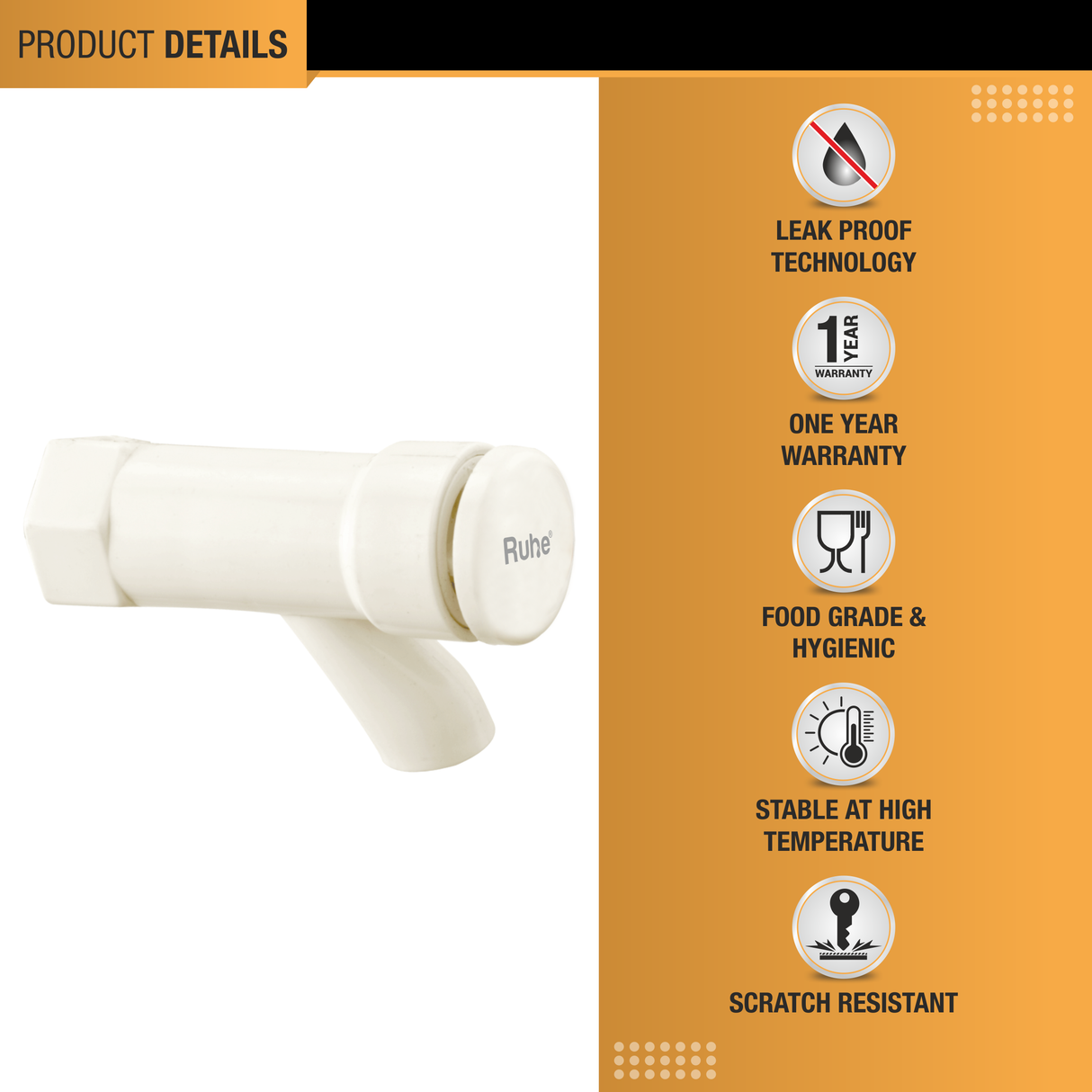 Round Push Valve PTMT Faucet - by Ruhe