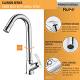 Clarion Swan Neck with Small (12 inches) Round Swivel Spout Faucet product details
