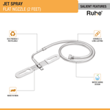 Jet Spray Flat Nozzle (2 Feet) (304 Grade) features