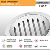 Prime Round Jali Floor Drain (4½ Inches) (Pack of 4) - by Ruhe®