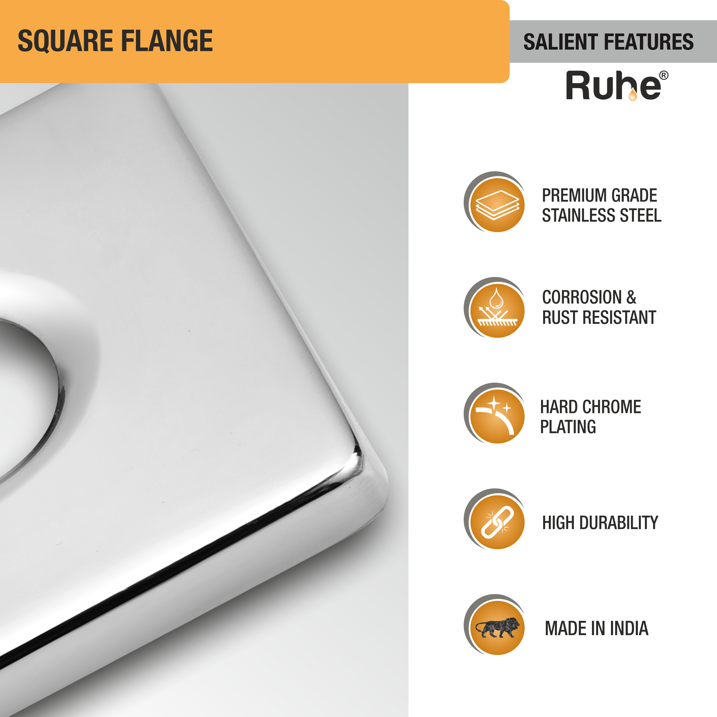 Square Flange (Pack of 5) features