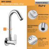 Onyx Sink Tap With Swivel Spout Faucet product details
