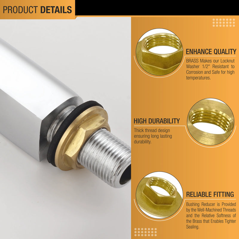 Brass Faucet Lock Nut ( 1/2 Inches) (Pack of 4)