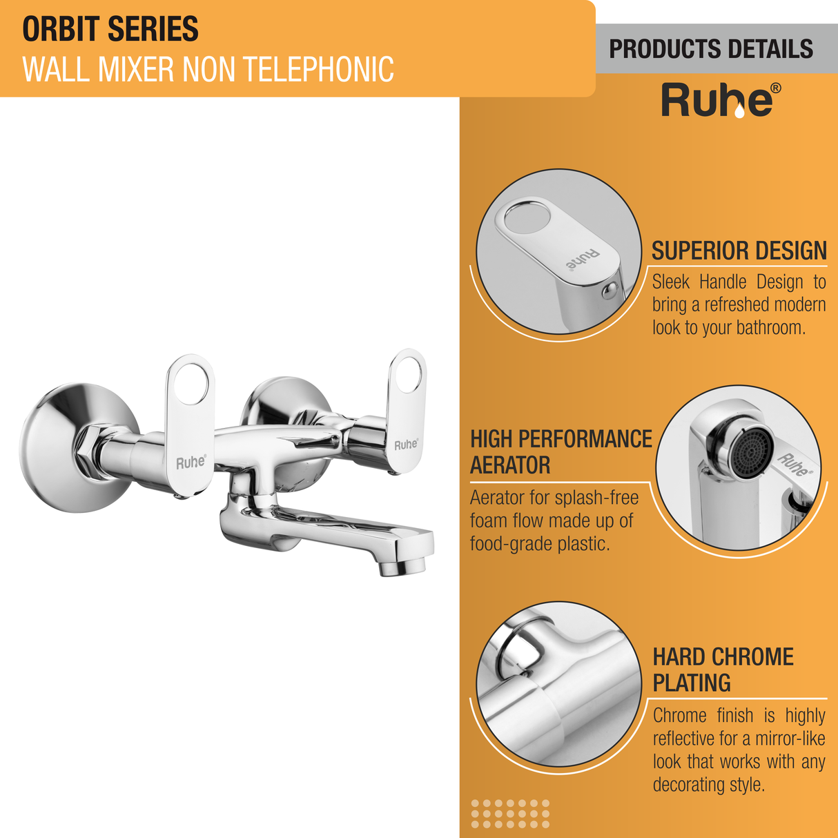 Orbit Wall Mixer Tap - by Ruhe®