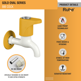 Gold Oval PTMT Bib Cock Faucet details