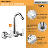 Orbit Sink Mixer with Small (12 inches) Round Swivel Spout Brass Faucet product details