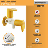 Gold PTMT 2 in 1 Angle Cock Faucet 3
