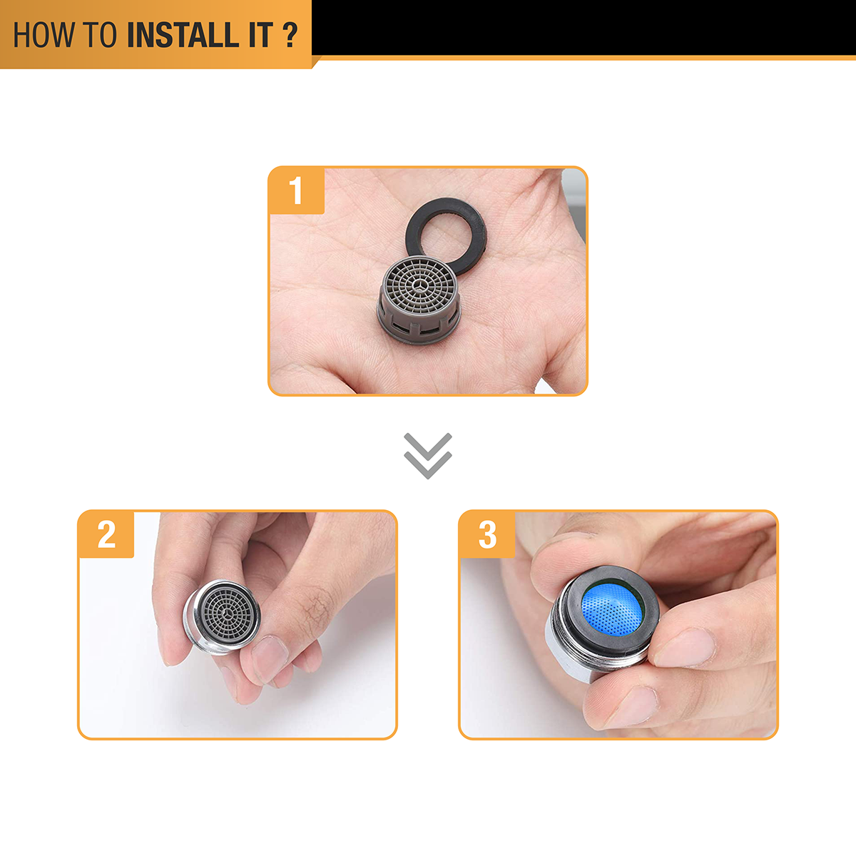 Faucet Aerator Wahser (Pack of 20) how to install