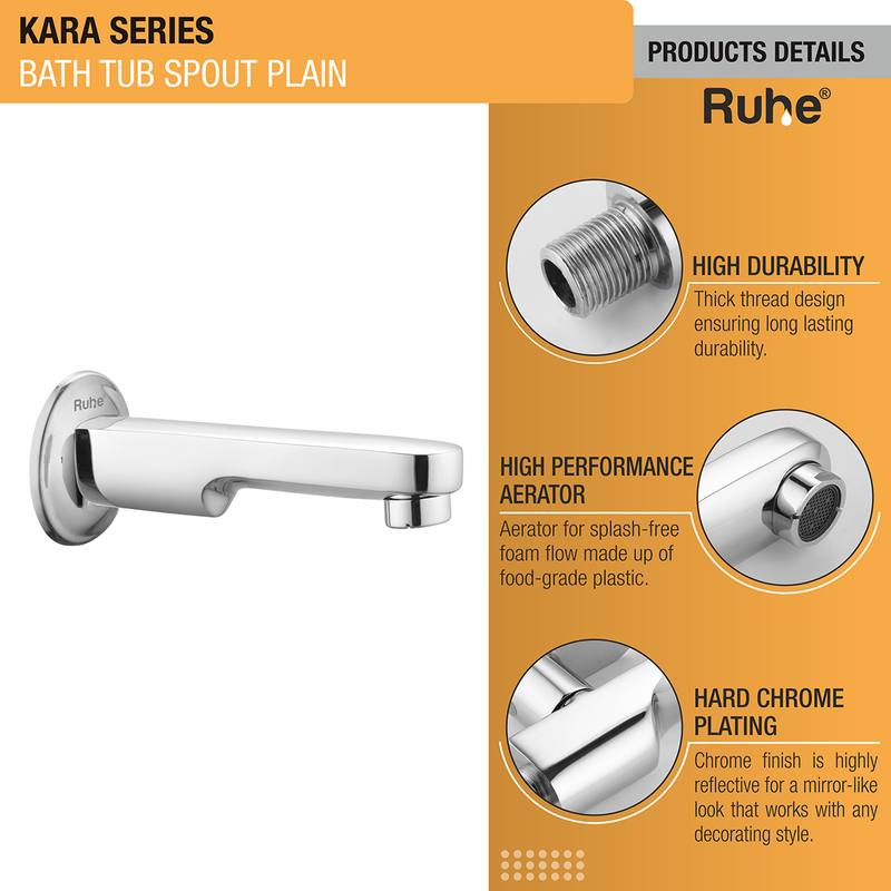 Kara Plain Bathtub Tap (Only Spout) - by Ruhe