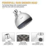 Beta Overhead Shower (3 Inches) with Shower Arm (12 Inches) powerfull shower