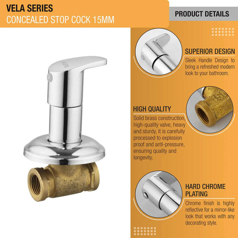 Vela Concealed Stop Valve