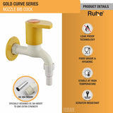 Gold PTMT Nozzle Bib Cock Faucet 3