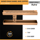 Wave Shower Drain Channel (32 x 3 Inches) ROSE GOLD/ANTIQUE COPPER product details