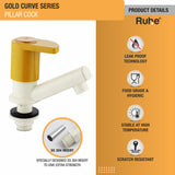 Gold PTMT Pillar Cock Faucet 3