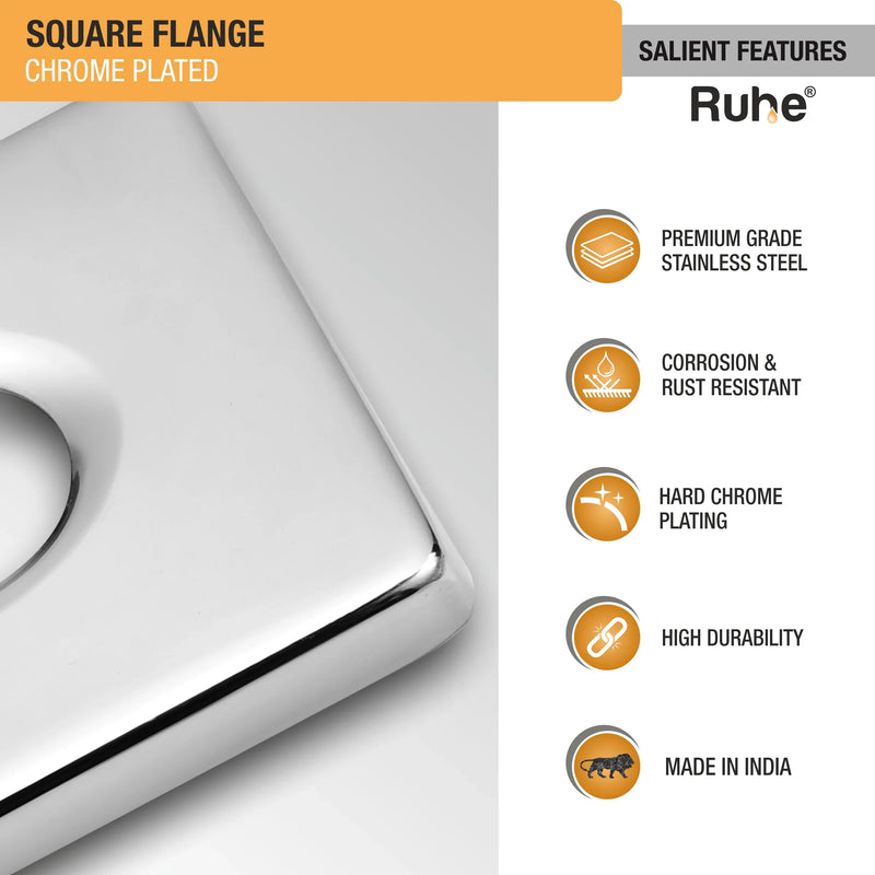 Square Flange (Chrome-Plated) (Pack of 5)