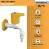 Gold Oval PTMT Nozzle Bib Cock Faucet details