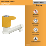 Gold Oval PTMT Pillar Cock Faucet details