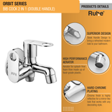 Orbit Two Way Bib Tap Brass Faucet (Double Handle) product details