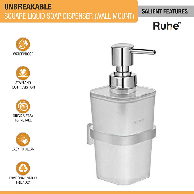 Square ABS Liquid Soap Dispenser - by Ruhe®
