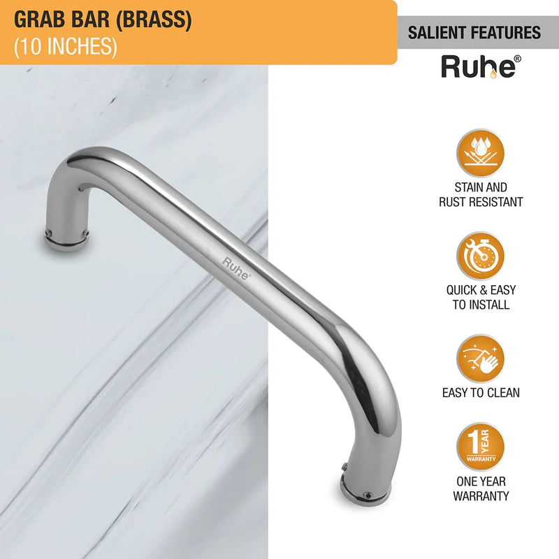 Brass Grab Bar (10 inches)