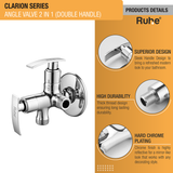Clarion Two Way Angle Valve Brass Faucet (Double Handle) product details