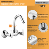 Clarion Sink Mixer With Swivel Spout Faucet details