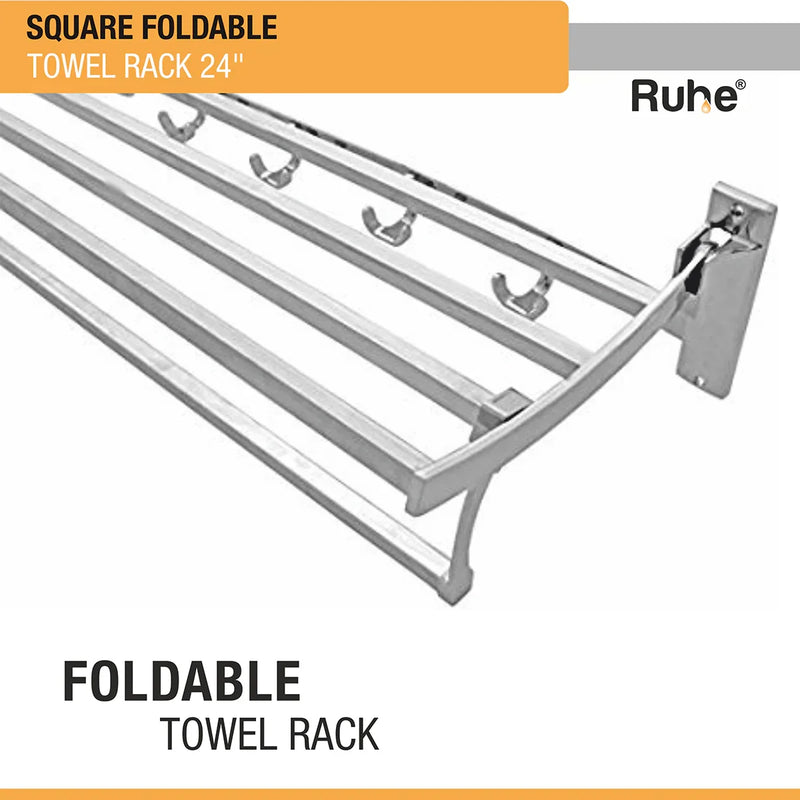 Square Foldable Towel Rack (24 Inches)