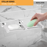 Stellar Stainless Steel Double Soap Dish installation