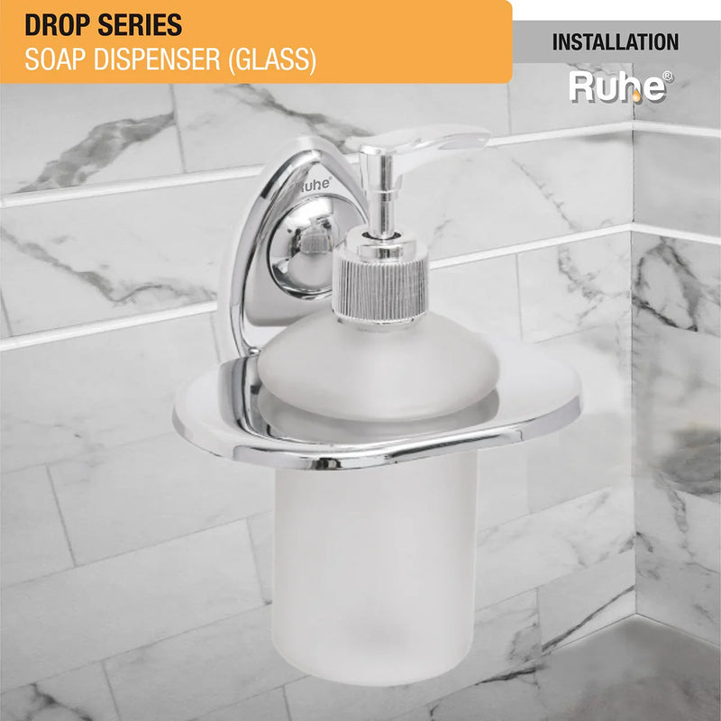 Drop Stainless Steel Soap Dispenser (Glass) - by Ruhe