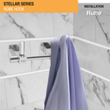 Stellar Stainless Steel Robe Hook installation