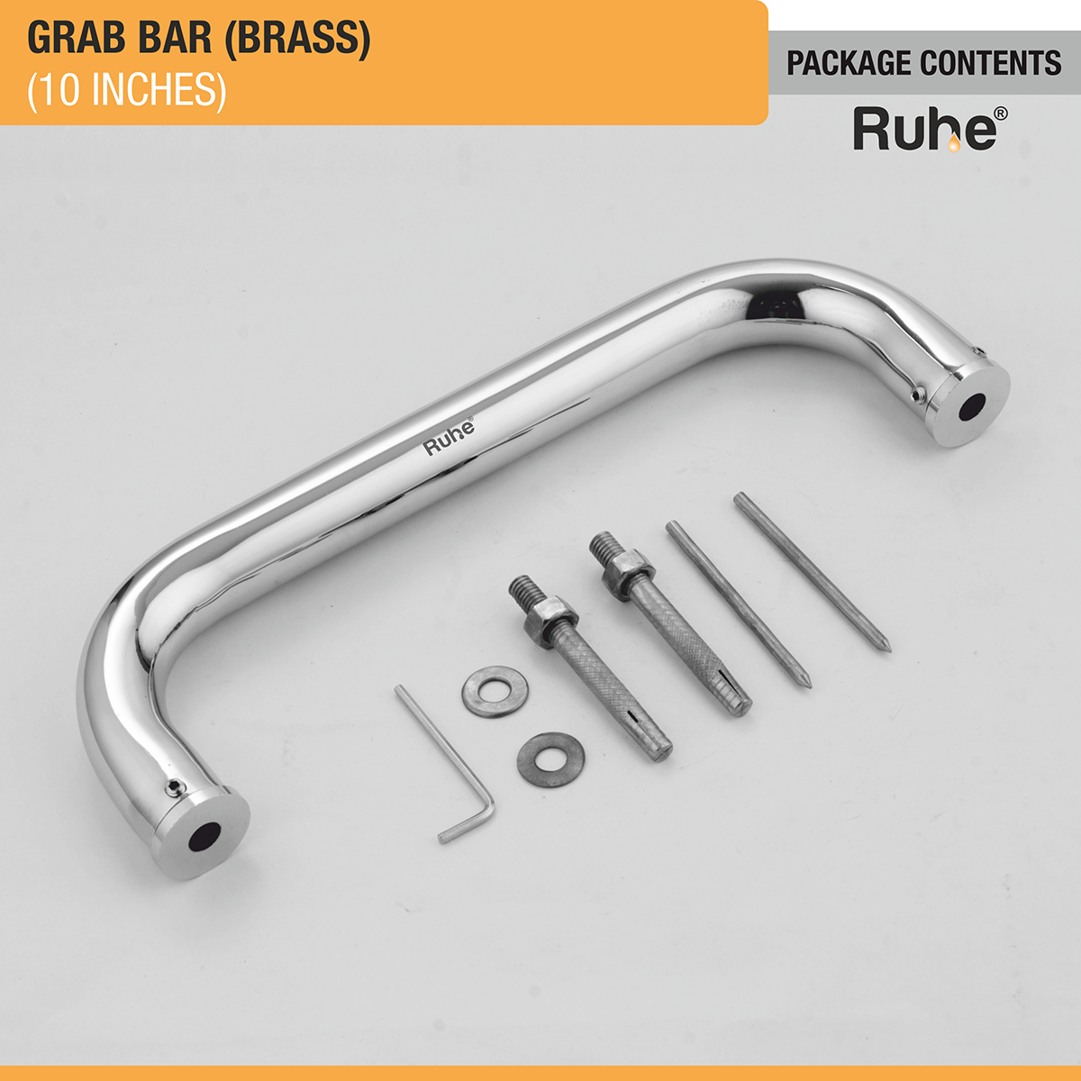 Brass Grab Bar (10 inches) package content