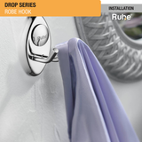 Drop Stainless Steel Robe Hook installation