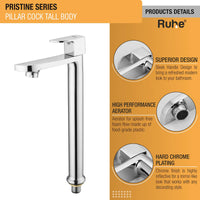 Pristine Pillar Tap Tall Body Brass Faucet product details