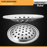 Polka Round with Collar Floor Drain (5 inches) (Pack of 2) - by Ruhe®