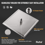 Ultra Sleek 304-Grade Overhead Shower (8 x 8 inches) easy installation