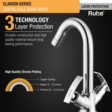 Clarion Centre Hole Basin Mixer with Small (12 inches) Round Swivel Spout Faucet 2 layer protection