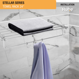 Stellar Stainless Steel Towel Rack (24 Inches) installation