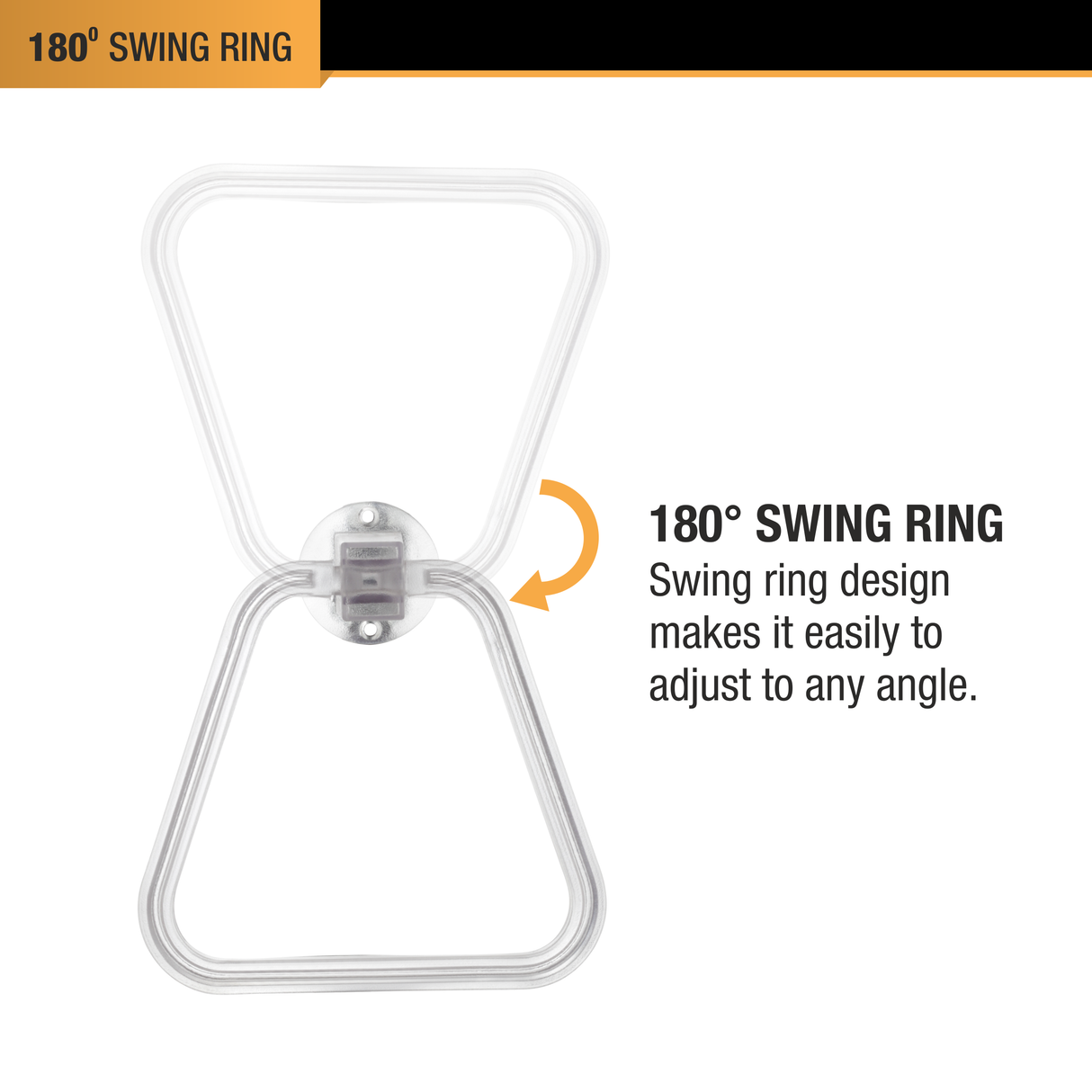 Square ABS Towel Ring - by Ruhe®