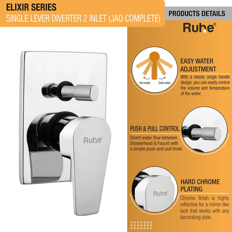 Elixir Single Lever 2-inlet Diverter (JAQ Complete Set)