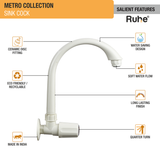 Metro Sink Tap with Swivel Spout PTMT Faucet features