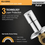 Vela Concealed Stop Valve (20mm)- by Ruhe®