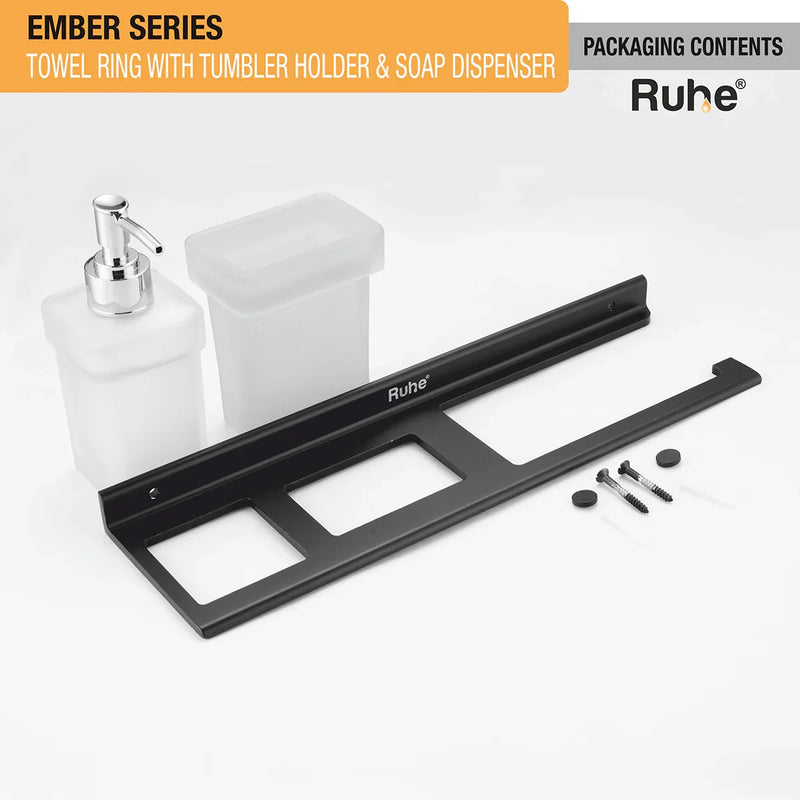 Ember Towel Ring with Tumbler Holder & Soap Dispenser