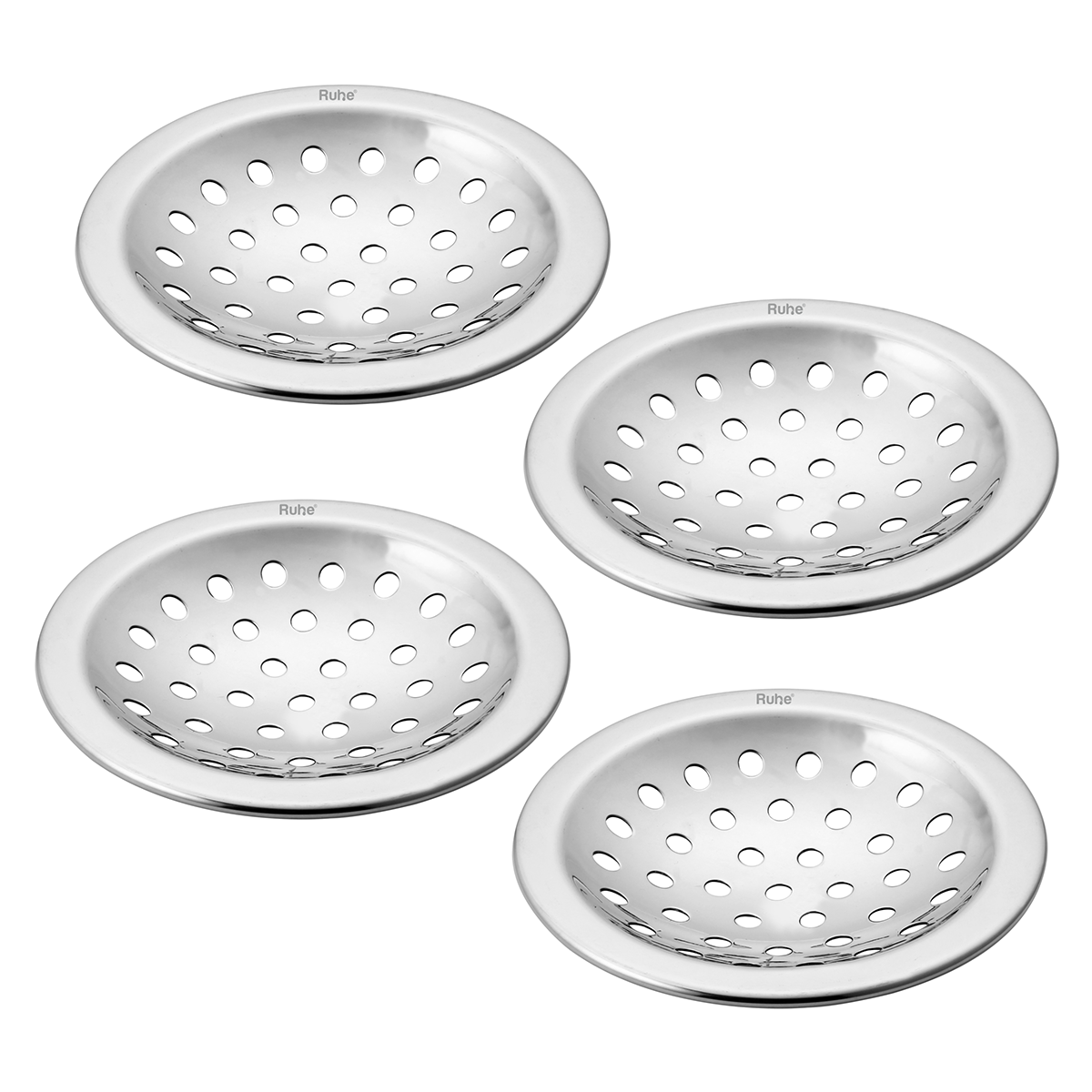 Polka Round Floor Drain (4 Inches) (Pack of 4) - by Ruhe®