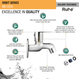 Orbit Bib Tap Brass Faucet features