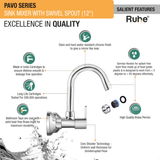 Pavo Sink Mixer with Small (12 inches) Round Swivel Spout Faucet features