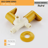 Gold PTMT 2 in 1 Angle Cock Faucet 5