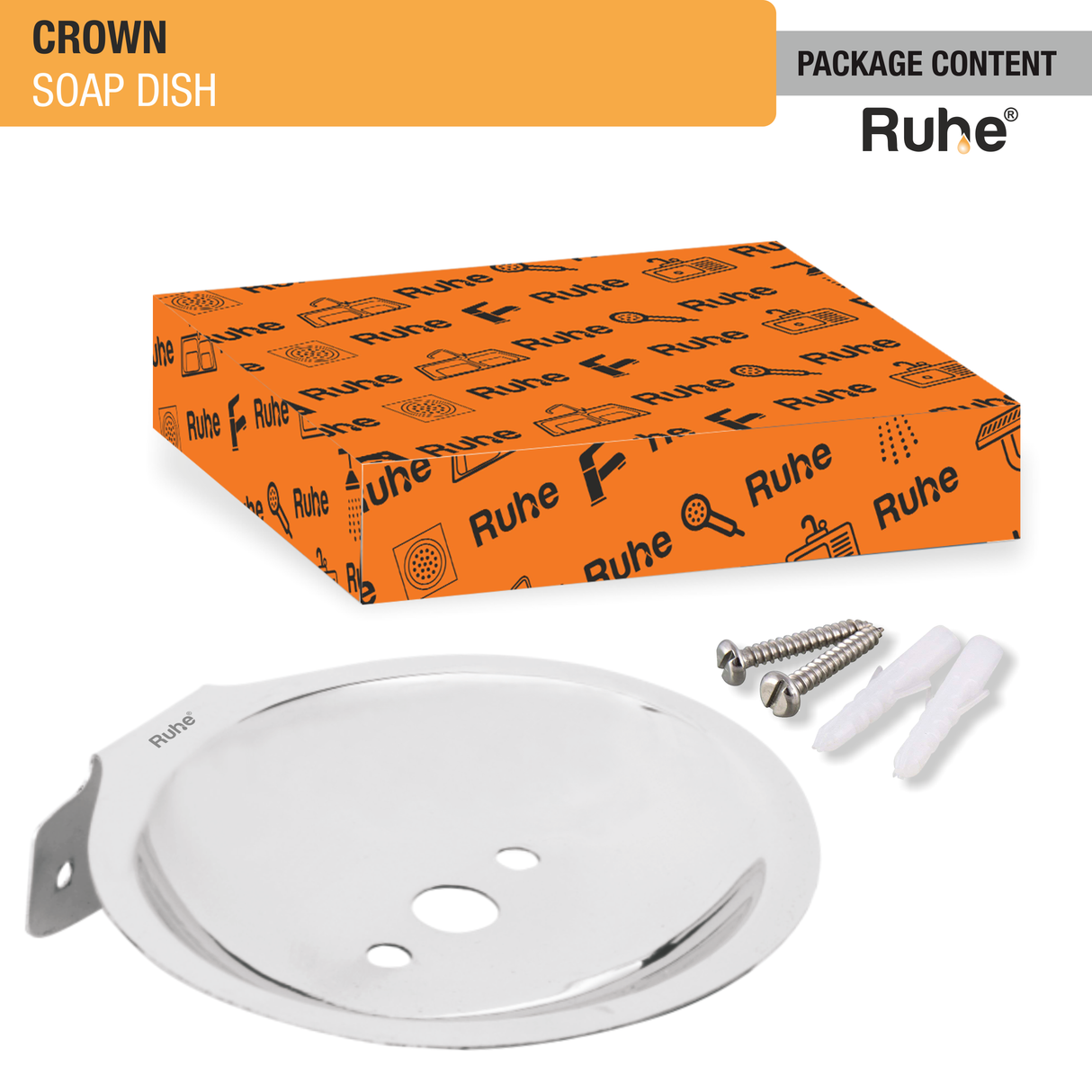 Crown Stainless Steel Soap Dish - by Ruhe®