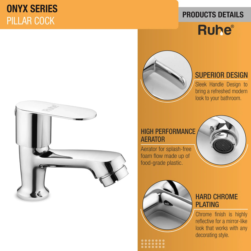 Onyx Wash Basin Pillar Tap - by Ruhe